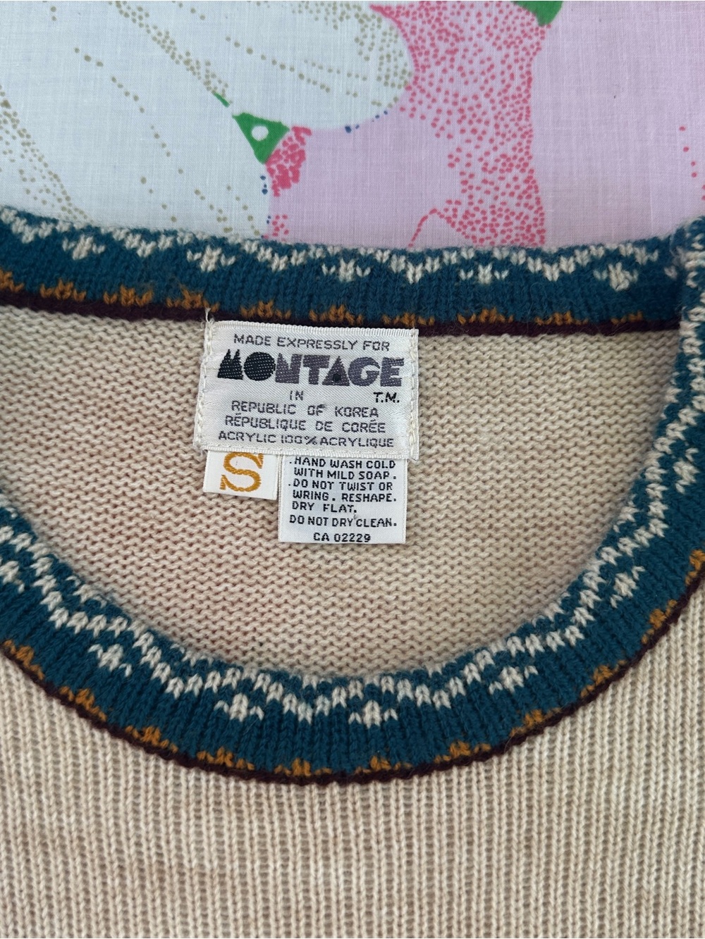 Vintage 70’s Montage Sweater - Picture 6 of 9